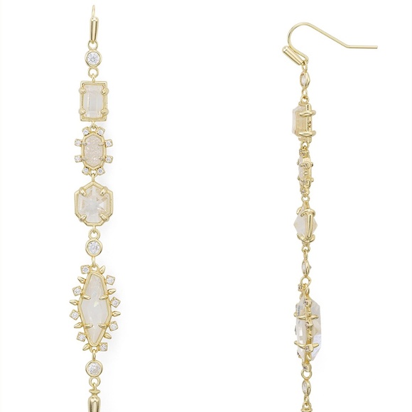 LAST ONE ! Nwt kendra scott gold leandra earrings - Picture 3 of 4